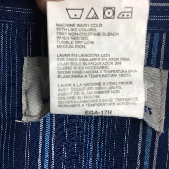 Wrangler Rancher Casual Striped Pearl Snap Shirt - Picture 7 of 10